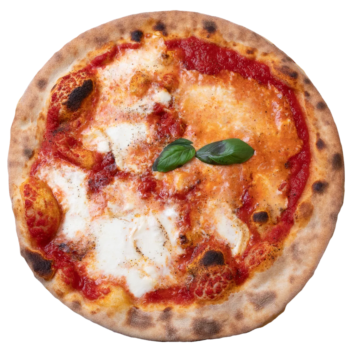 Pizza La Vetrano con pomodoro, provola, pepe e basilico – Vetrano Pizza, Chioggia