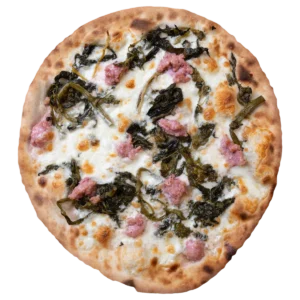 Pizza Totor con fior di latte, salsiccia e friarielli – Vetrano Pizza, Chioggia